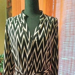 Women's Chevron Print Dress by Tacera